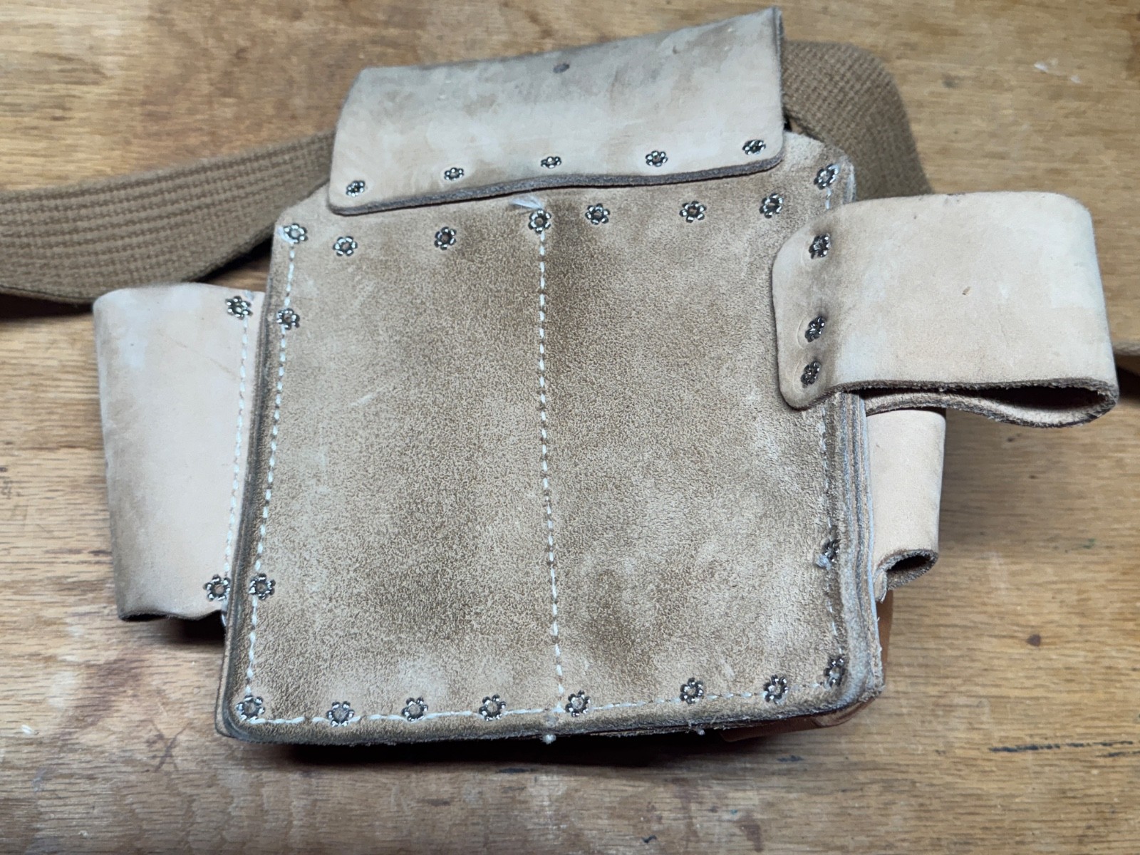 Vintage Sears Craftsman Leather Electrician’s Pouch w/Adjustable Belt 9-4580