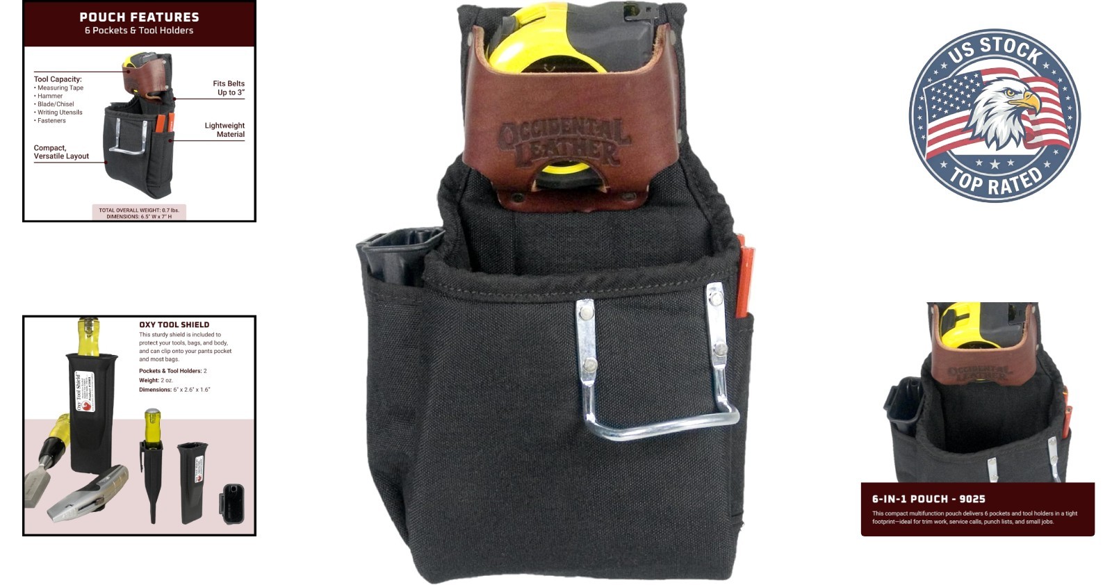 Durable Industrial Nylon 6-in-1 Pouch – Efficient Tool Organizer for Small Jobs
