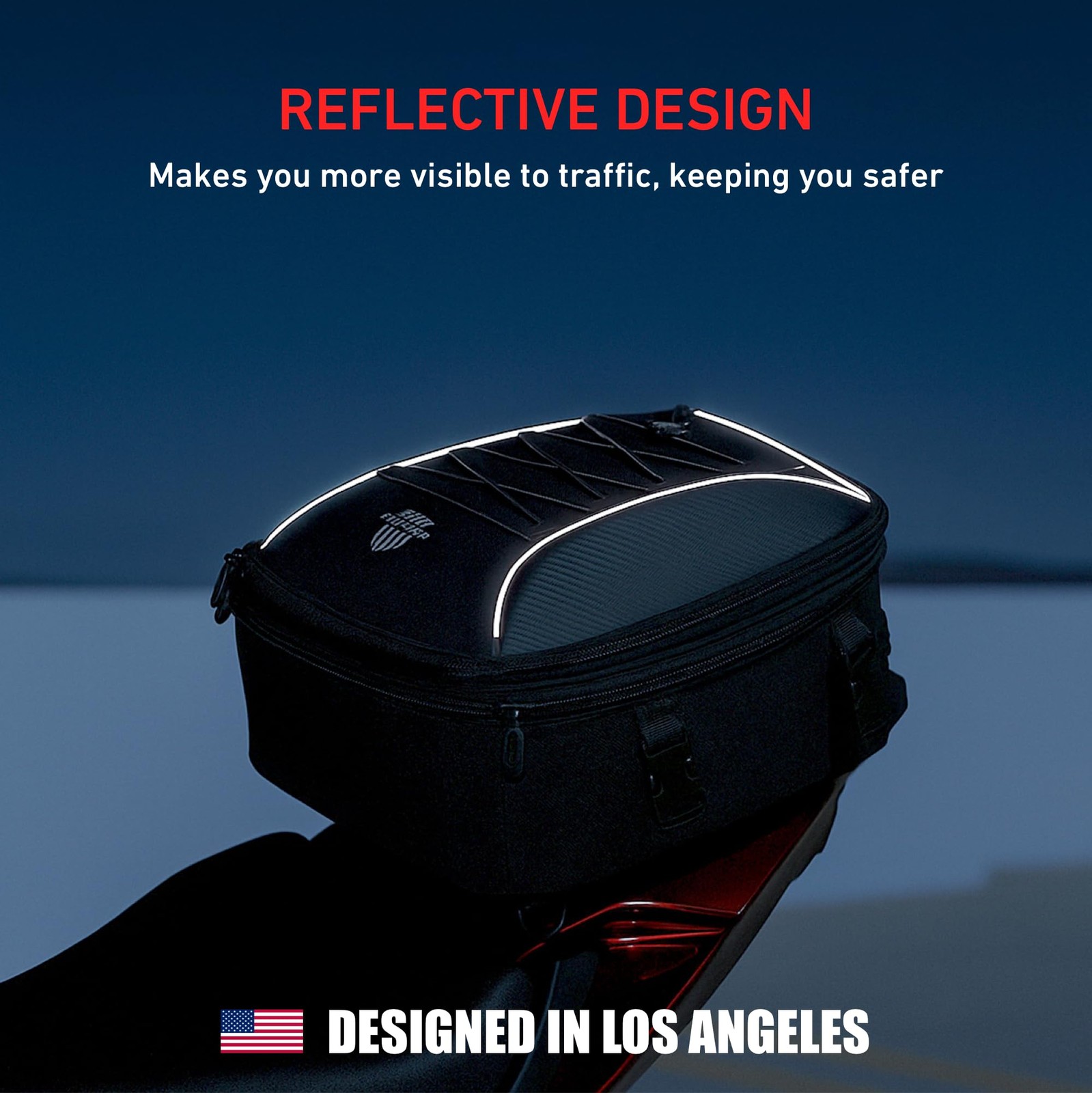 Expandable Waterproof Motorcycle Tail Bag 22L35L, Converts to Backpack