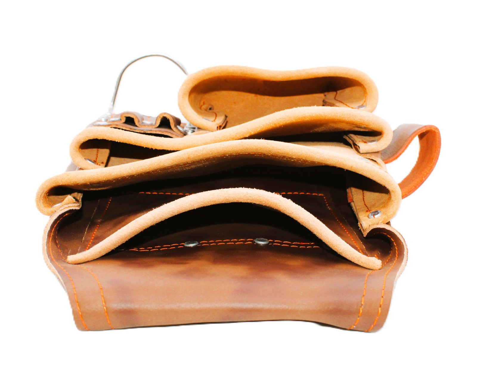 USA Pro Tools Heavy Duty Grain Leather Tool Pouch with Multiple Pockets