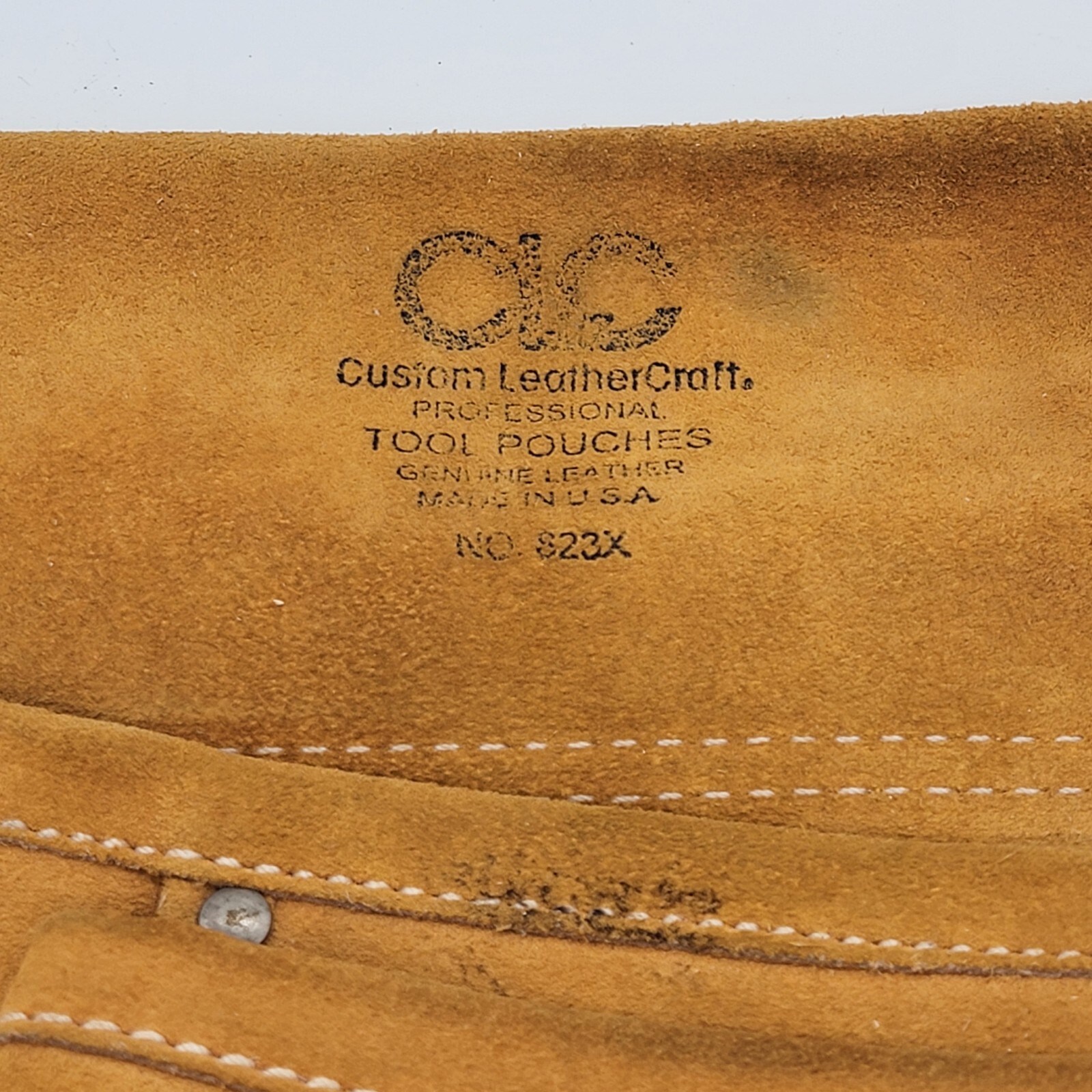 Vintage Custom Leather Craft No. 823X Work Gear Tool Pouch Belt Made In USA