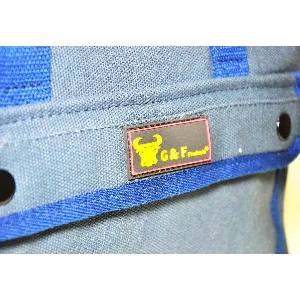 11 in. W Mechanics Tool Bag with Brass Zipper, Dark Blue, Government Issued Styl