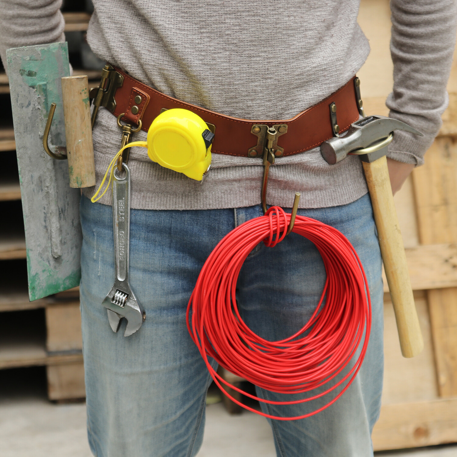 TOURBON Hammer/Wrench/Pliers Hook Holder Electrician Tool Organizer Carrier Belt