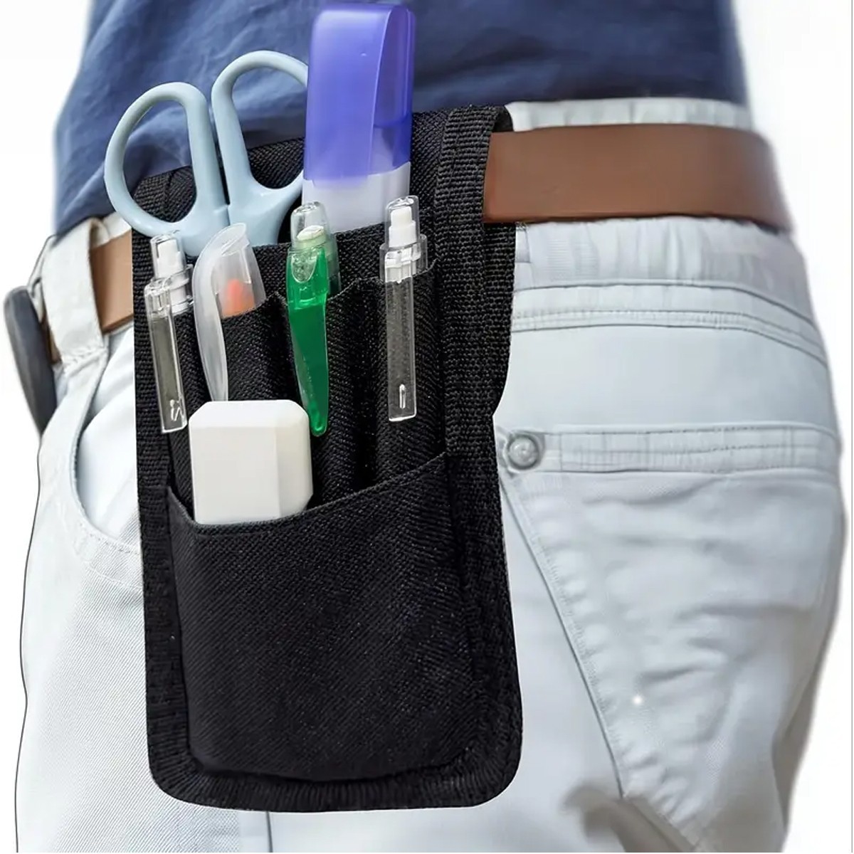 2x Tool Belt Pouch Small Lightweight Compact Tool Holder Nylon Organizer Pocket