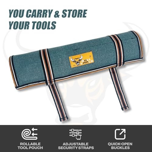 Turquoise Green 26-Pocket Wrench Organizer with Carry Bag – Roll Up