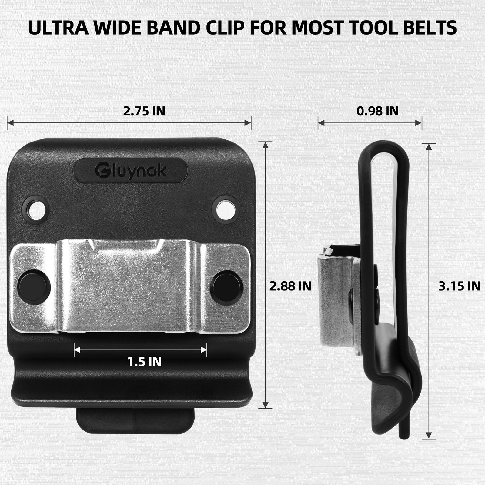 Tape Measure Holder，Drill Holder for Tool Belt-Simple Hook Holster black