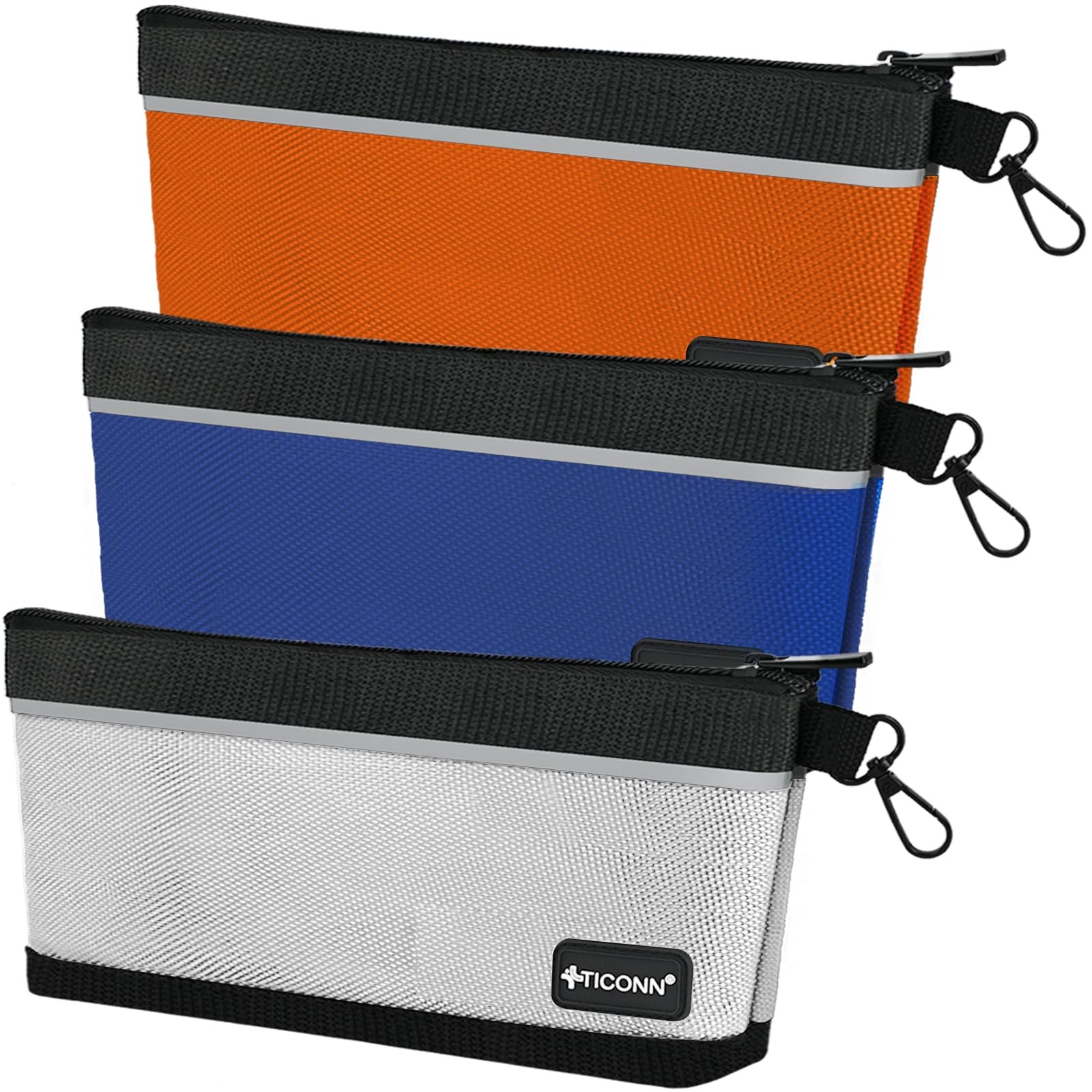 Tool Pouches with Zipper, 1680D Oxford Small Tool Bags, Waterproof Utility Ba…