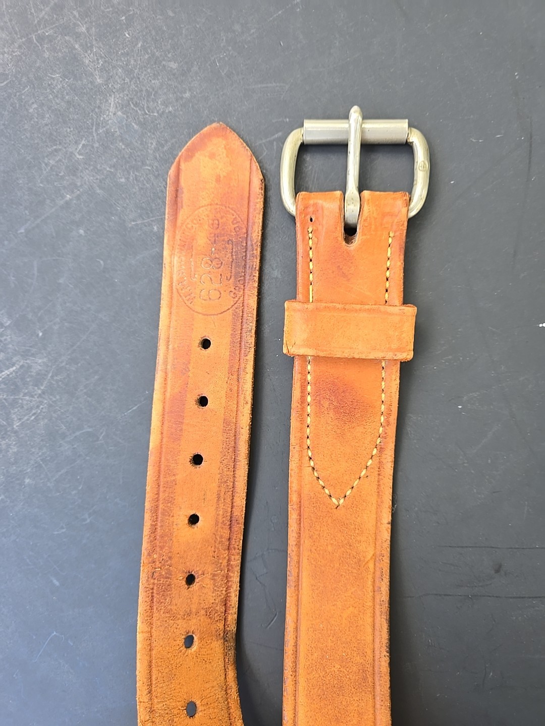 Vintage W. M. Bashlin Co. Linesman Tool Belt, #628-46 100% Distressed Leather