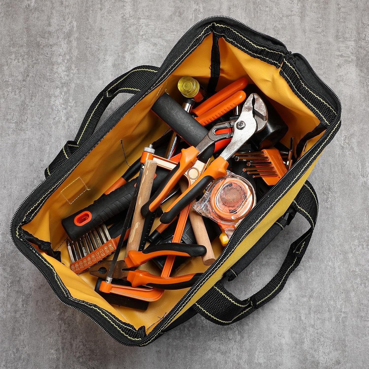 3 Pack Tool Bag for Men with Waterproof Hard Bottom, Heavy Duty Tool Bag