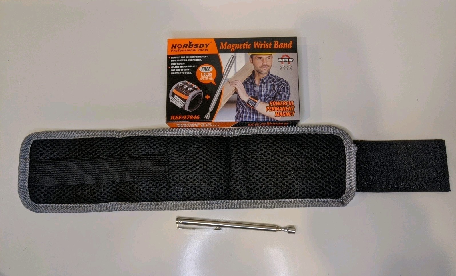 Horusdy Professional Tools Magnetic Wristband Up To 1.5 Lbs