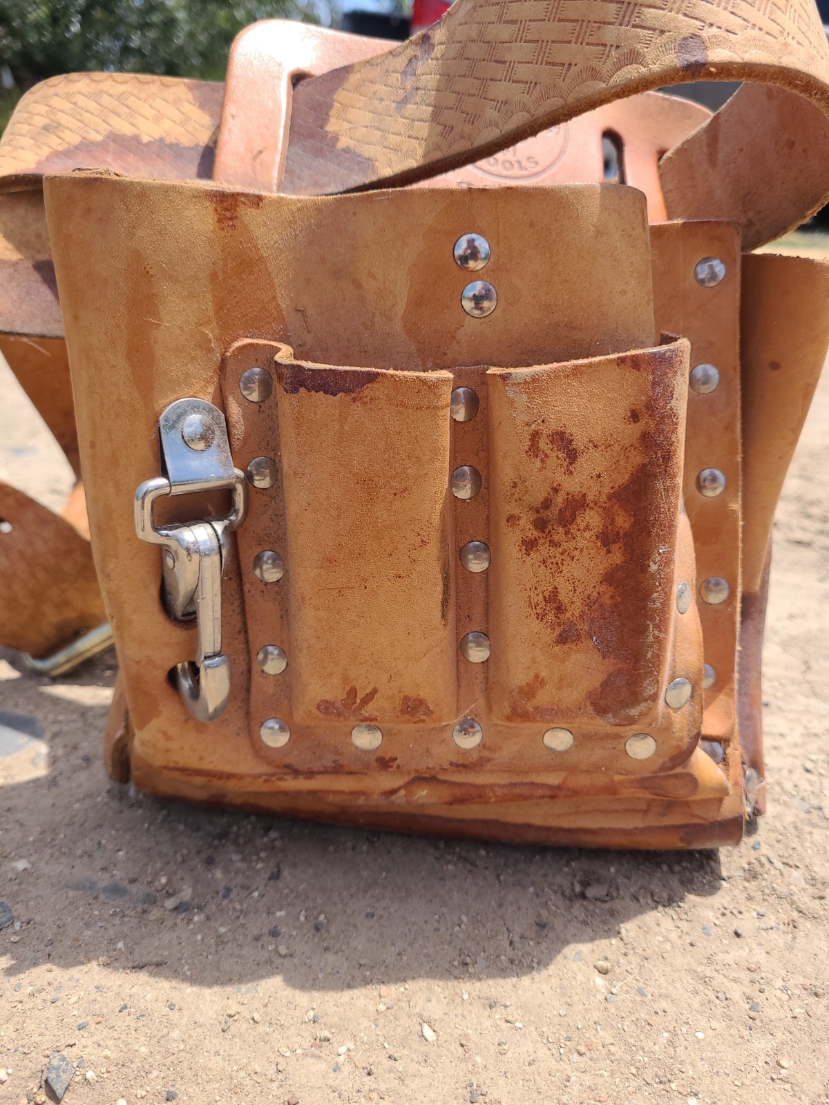 Klein Tools Leather 5165 10 Pocket Electrician’s Tool Belt Pouch Bag Made In USA