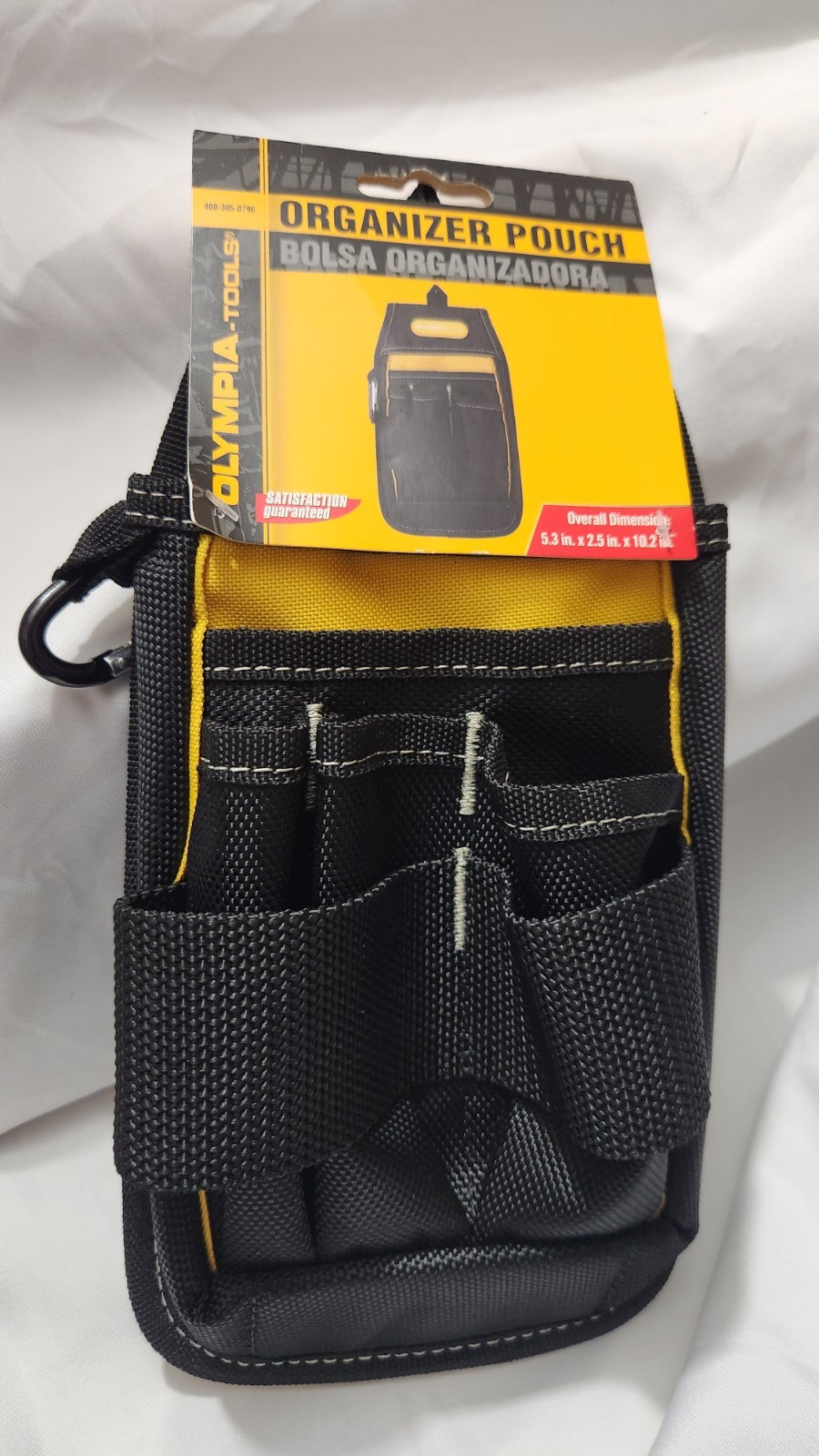 Olympia-Tools Organizer Pouch, w/ Caribiner, Multiple Pockets, Easy Tool Access