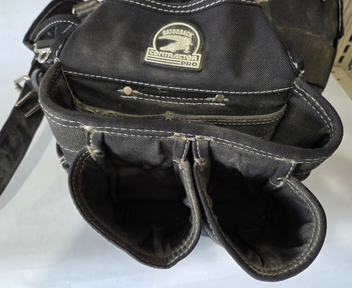 Gatorback Contractor Pro Black Tool Utility Belt Pouch Multiple Pockets Adult