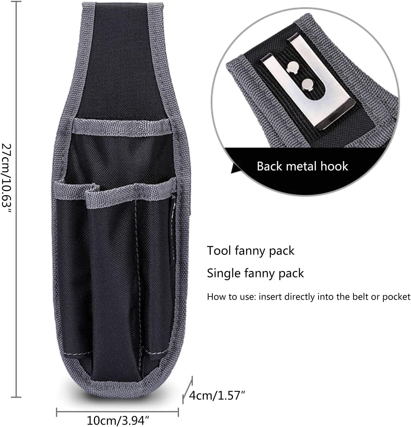 Small Tool Holder, Min Work Organizer Tool Pouch and Knife Holder with Snap Clip