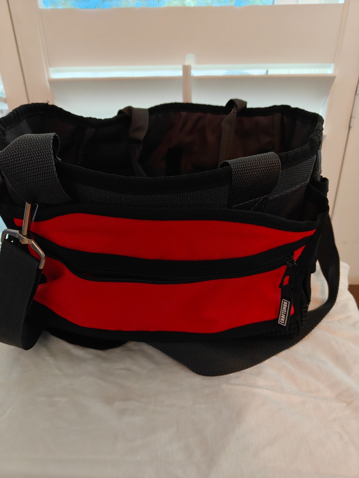 Craftsman 37537 Tool Bag Tote, Black/Red 13″x8.5″x7″, Vintage RARE