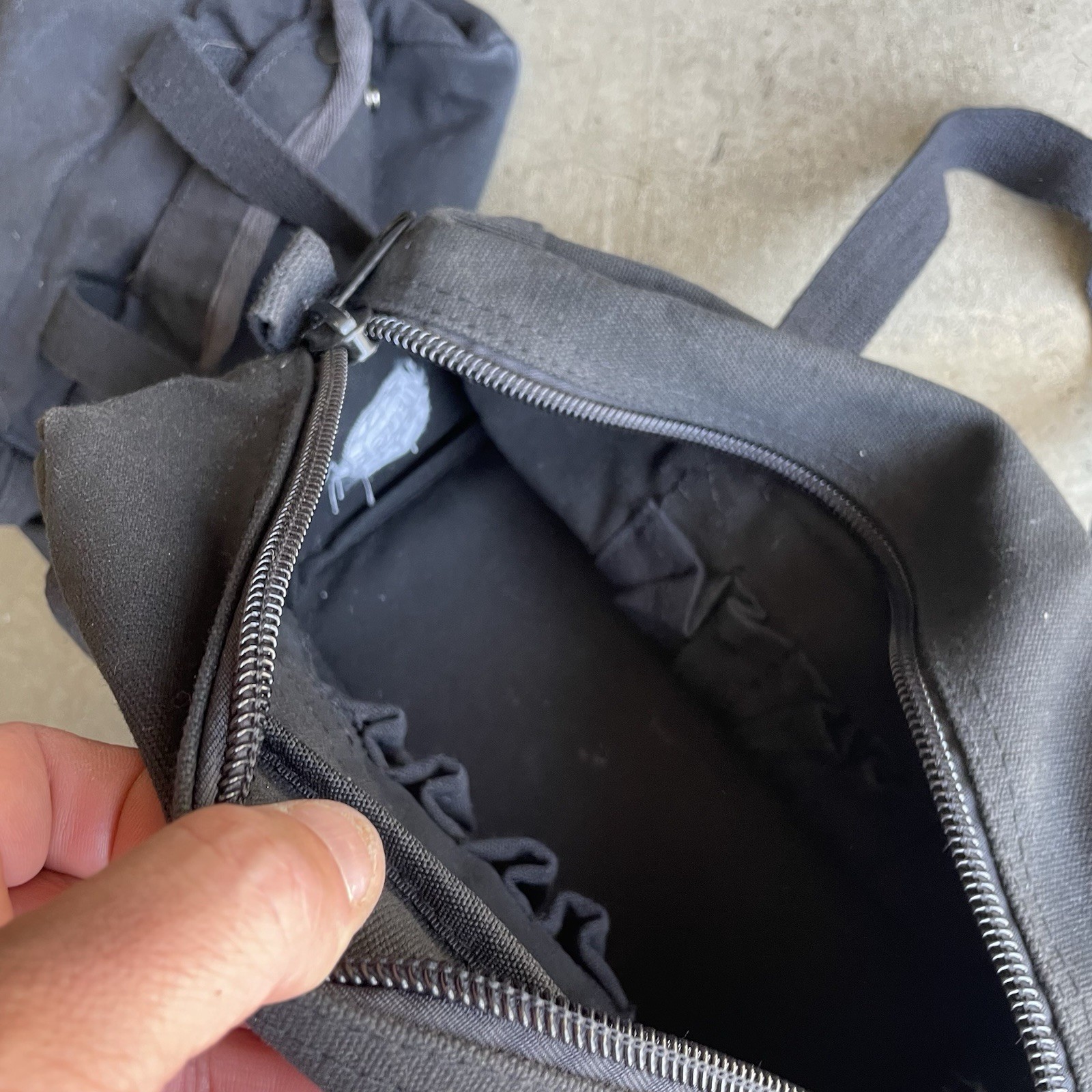 Lot of 2 Black Canvas Mechanics Military Style Tool Pouch Bags