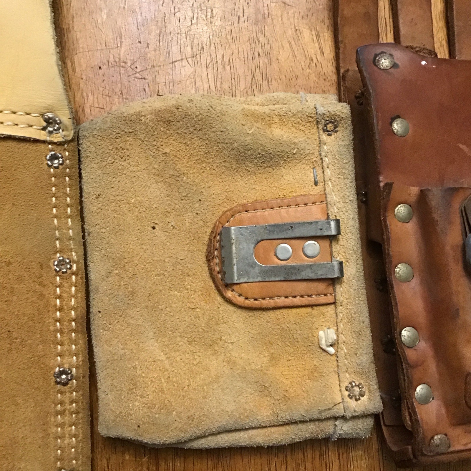 Lot Of 3 Leather Tool Belt Pouches Nicholas 423R Klein 5127
