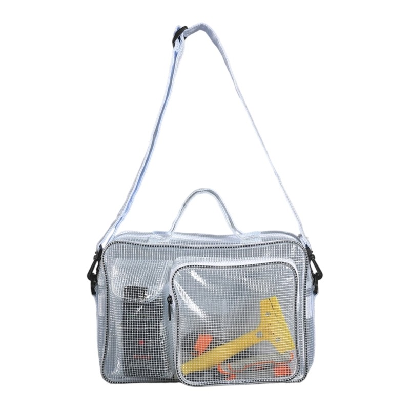 Transparent Crossbody Bag for Cleanroom Engineers Easy Access to Computer Tools
