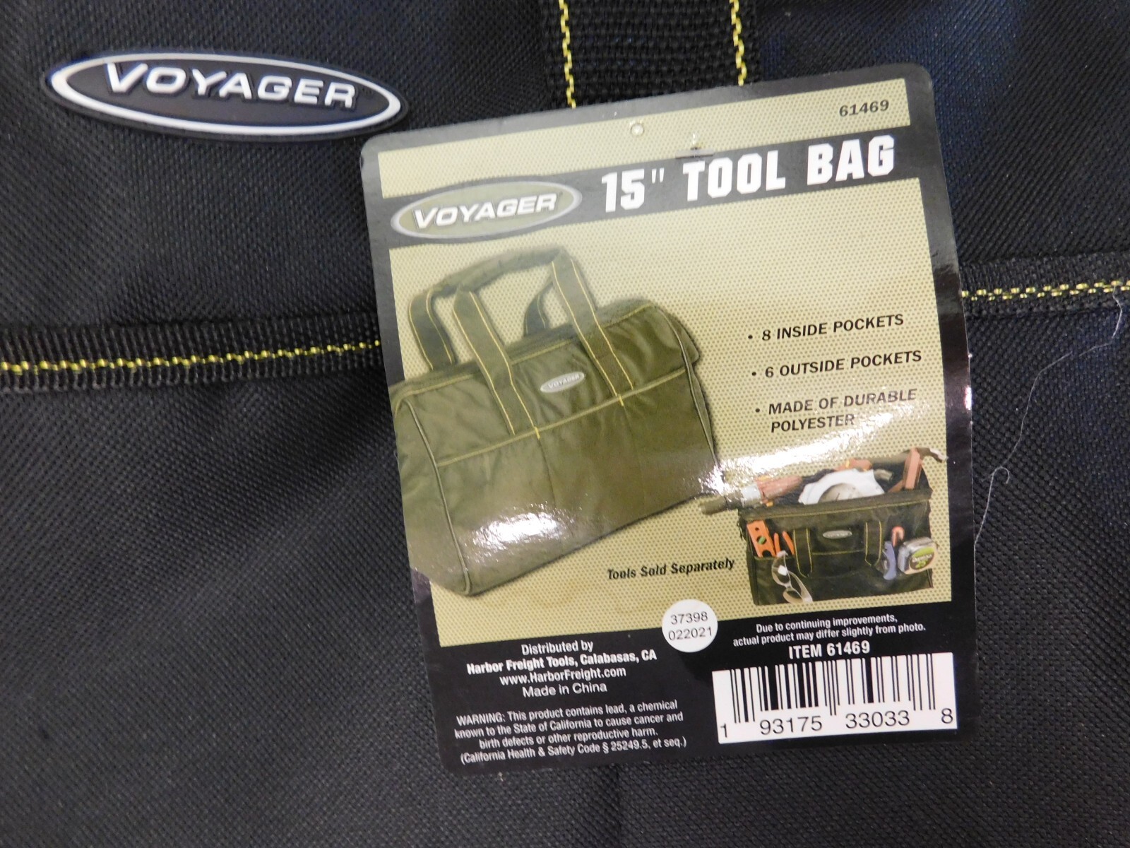Voyager 15” Portable Tool Bag 8 Inside & 6 Outside Pockets NEW