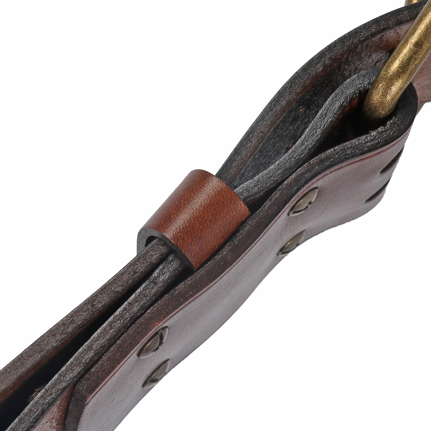 TOURBON Leather Tool Carrying Work Belt 2in Wide Rig Belt Double Roller Buckle