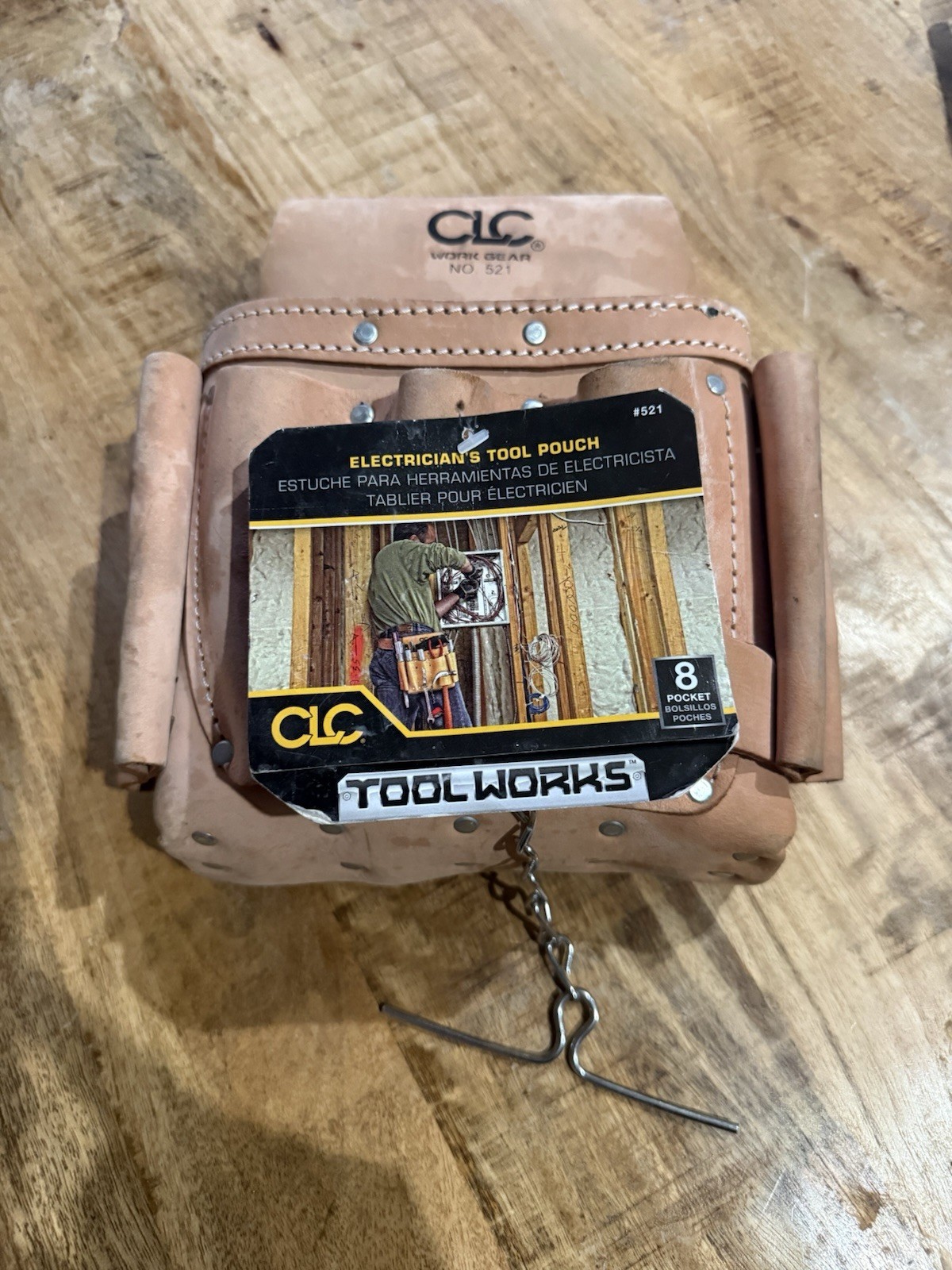 CLC Work Gear 521 Electrician’s 8-Pocket Tool Pouch Made of Top Grain Leather