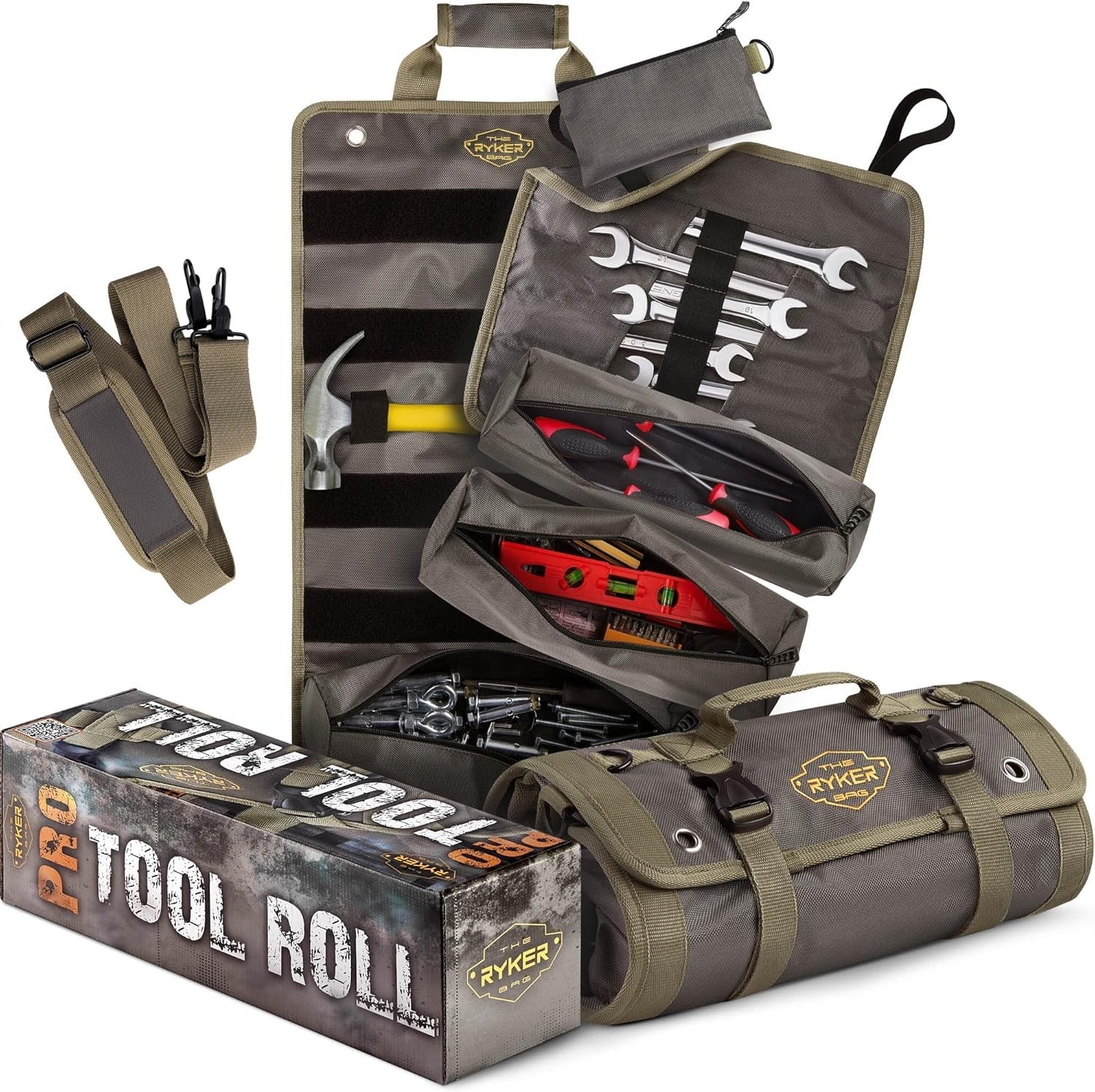 Foldable Tool Bag with Wrench Holder – Rugged Canvas Design