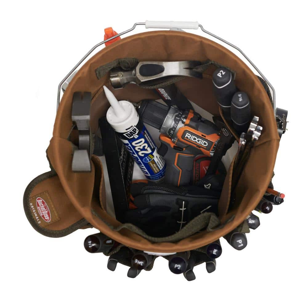 Bucketeer 5 Gal. Bucket Tool Organizer in Brown