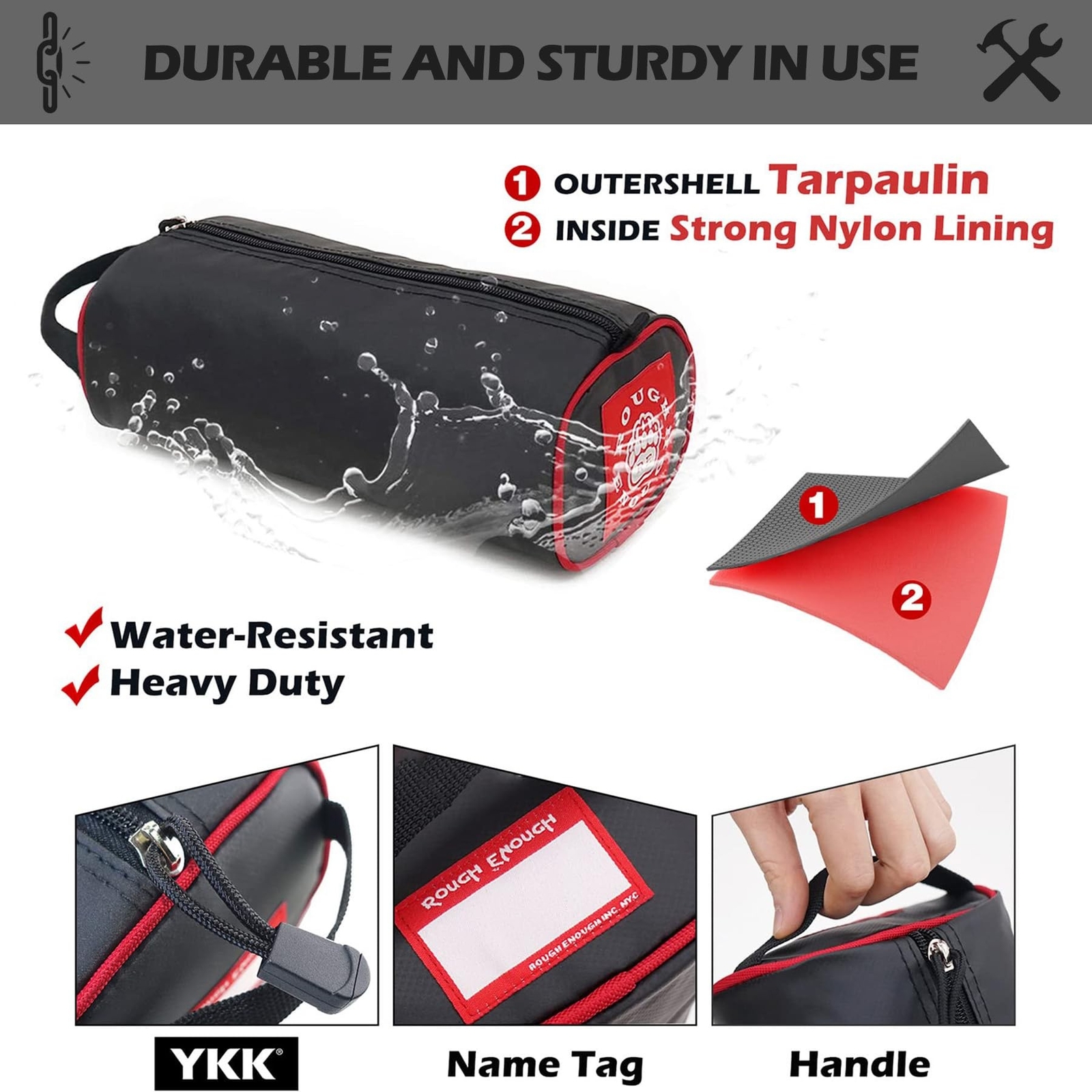 Rough Enough Small Tool Bag Pouch Box Small Parts Organizer with Zipper Porta…