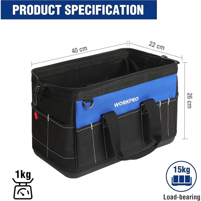 Durable Waterproof Tool Bag W/ Multi Pockets Heavy Duty Organizer Mechanics New