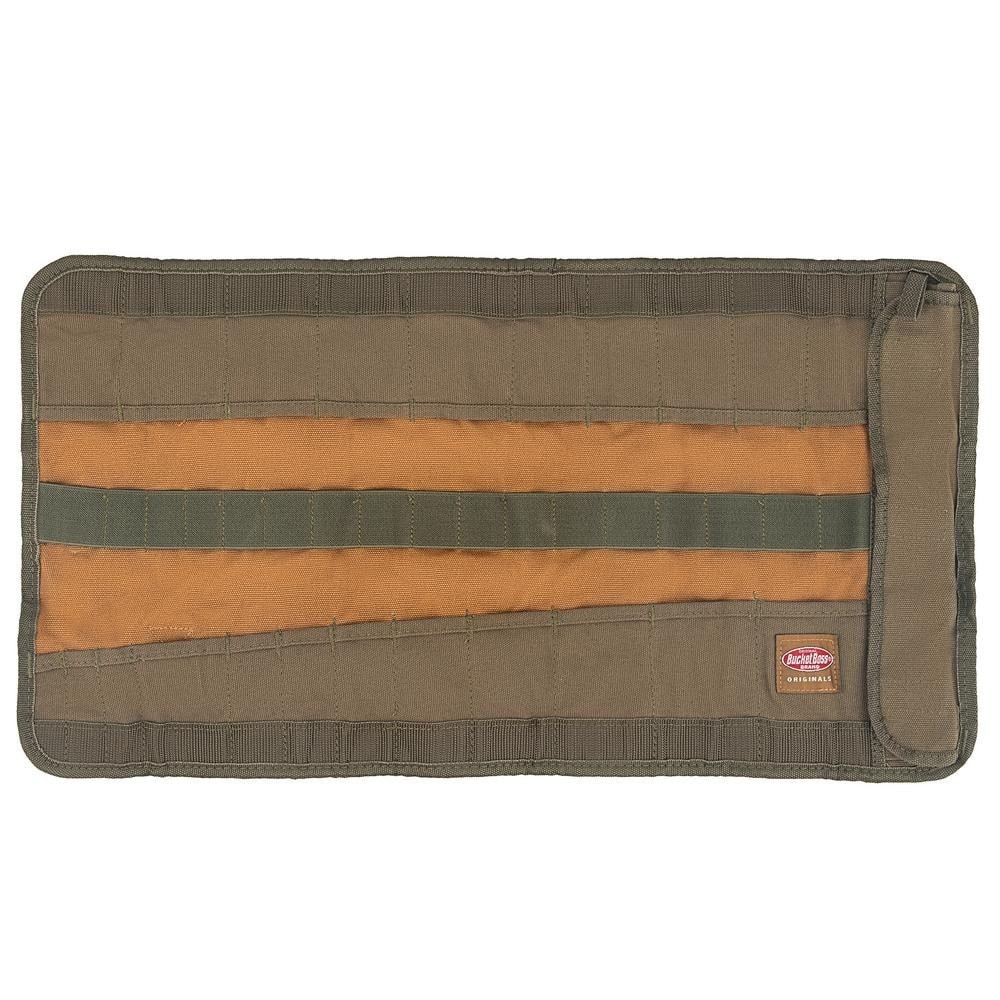 Tool Bag Roll 26″W 25-Pockets Heavy-Duty Canvas Rolled Up Quick-Release Buckles