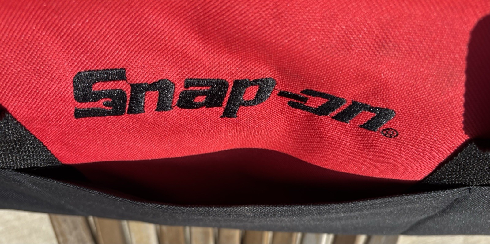 Snap-on Tools Power Tool Tote Bag Black and Red w/ Shoulder Strap