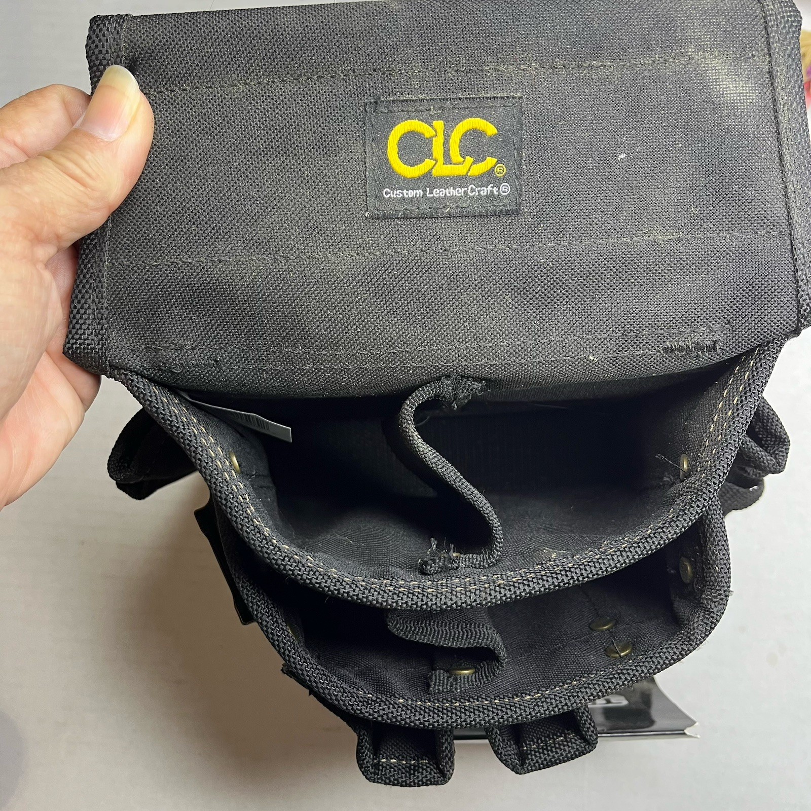 CLC 1505 3.5 in. W X 11 in. H Polyester Electrician’s Pouch 10 pocket Black/Tan