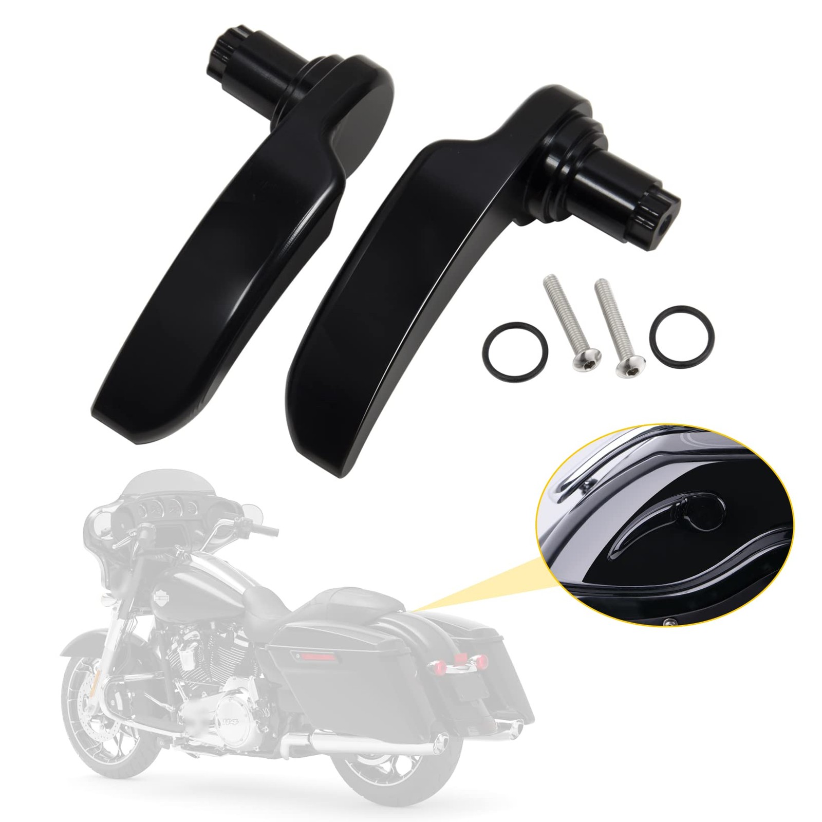Saddlebag Latches Kit, Saddlebag Lifters Compatible for Harley Touring 2014-2…