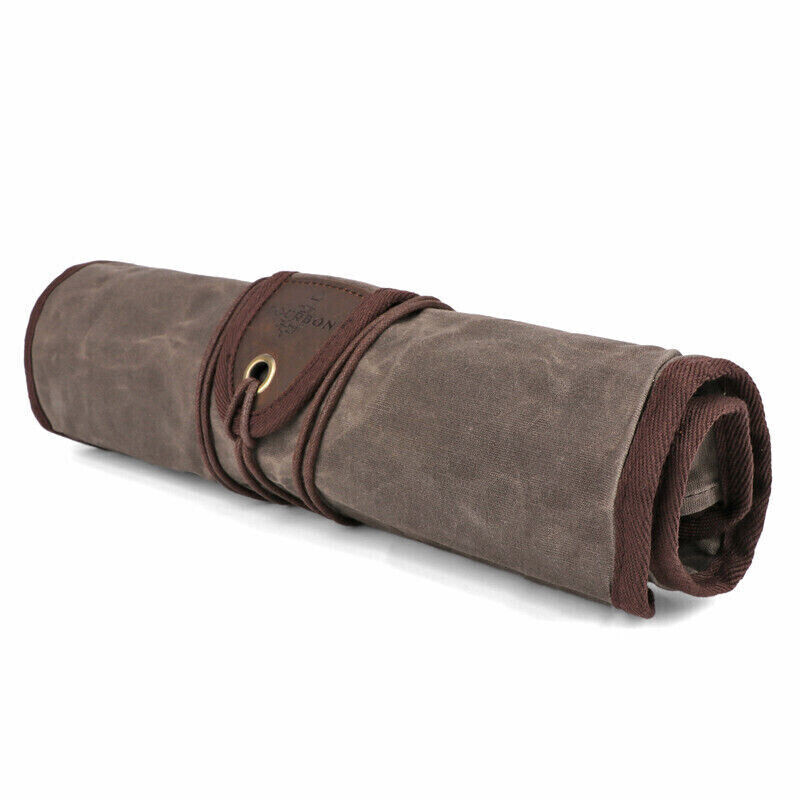 Canvas Tool Roll Spanner Carve Knife Wrench Storage Pouch Chisel Pocket-TOURBON