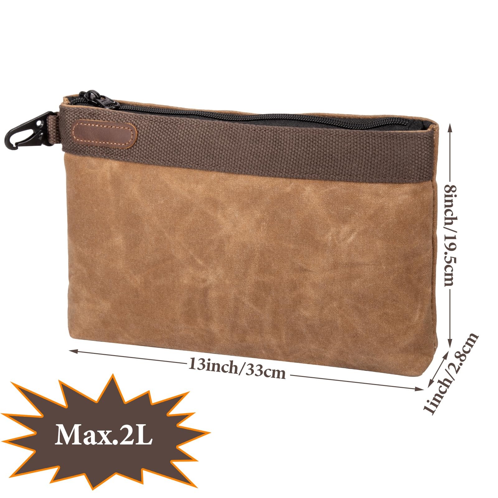 Hamks Waxed Canvas Tool Pouches 4 Multi-color (Green, Khaki, Gray,Brown )