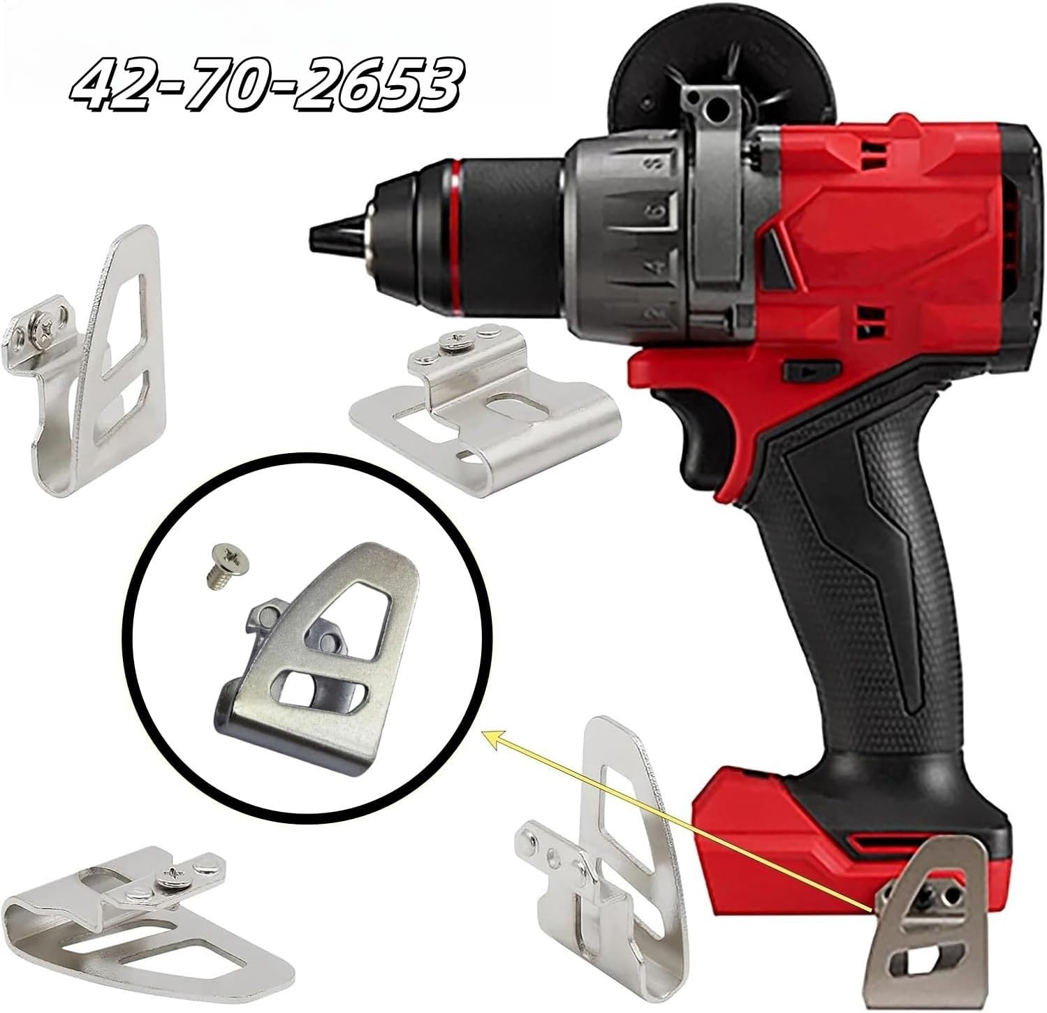 Secure Your Milwaukee Tools: 10PCS Stainless Steel Belt Clips & Screws Included