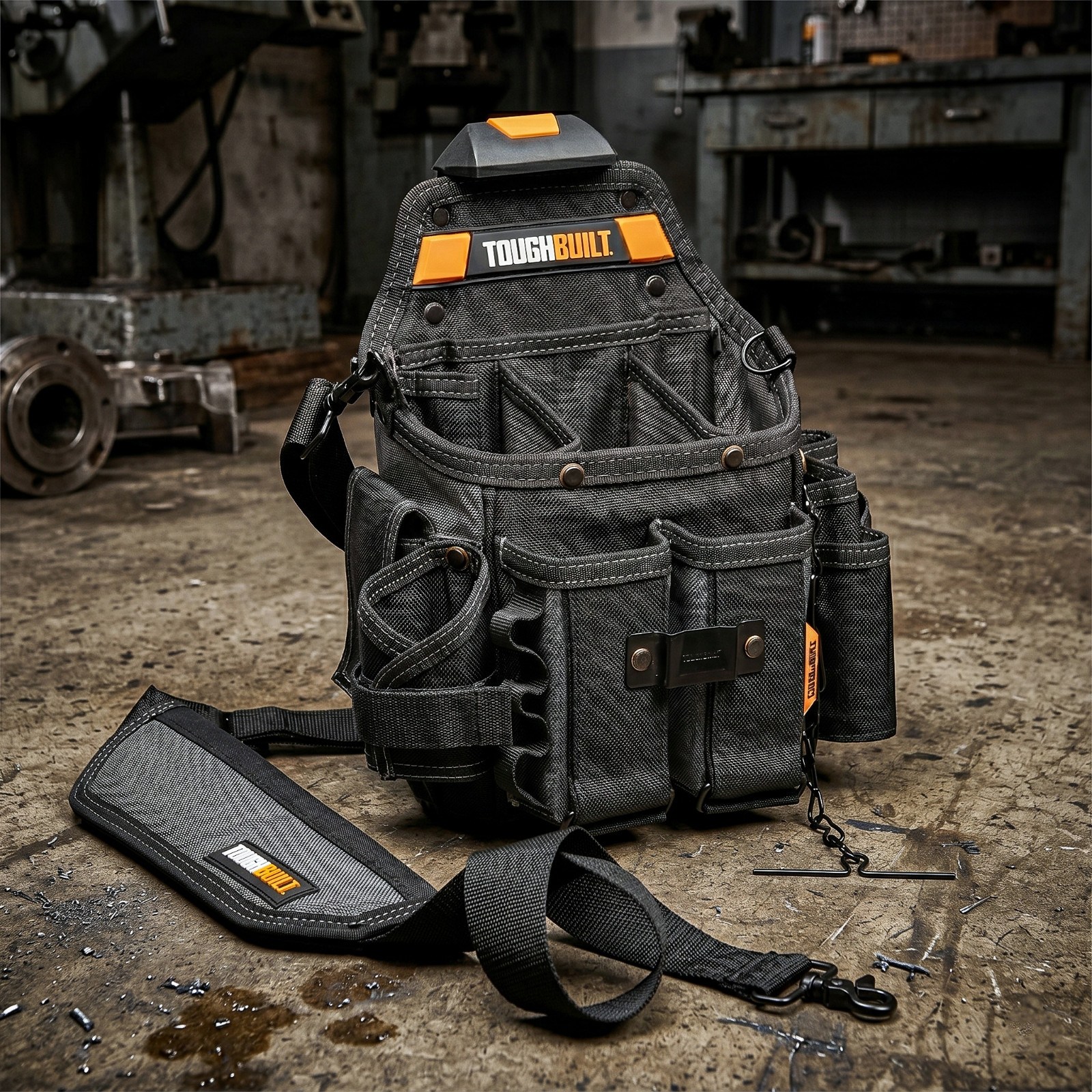 TOUGHBUILT TB-CT-114 Journeyman Electrician Pouch 21 Pockets w/ Shoulder Strap