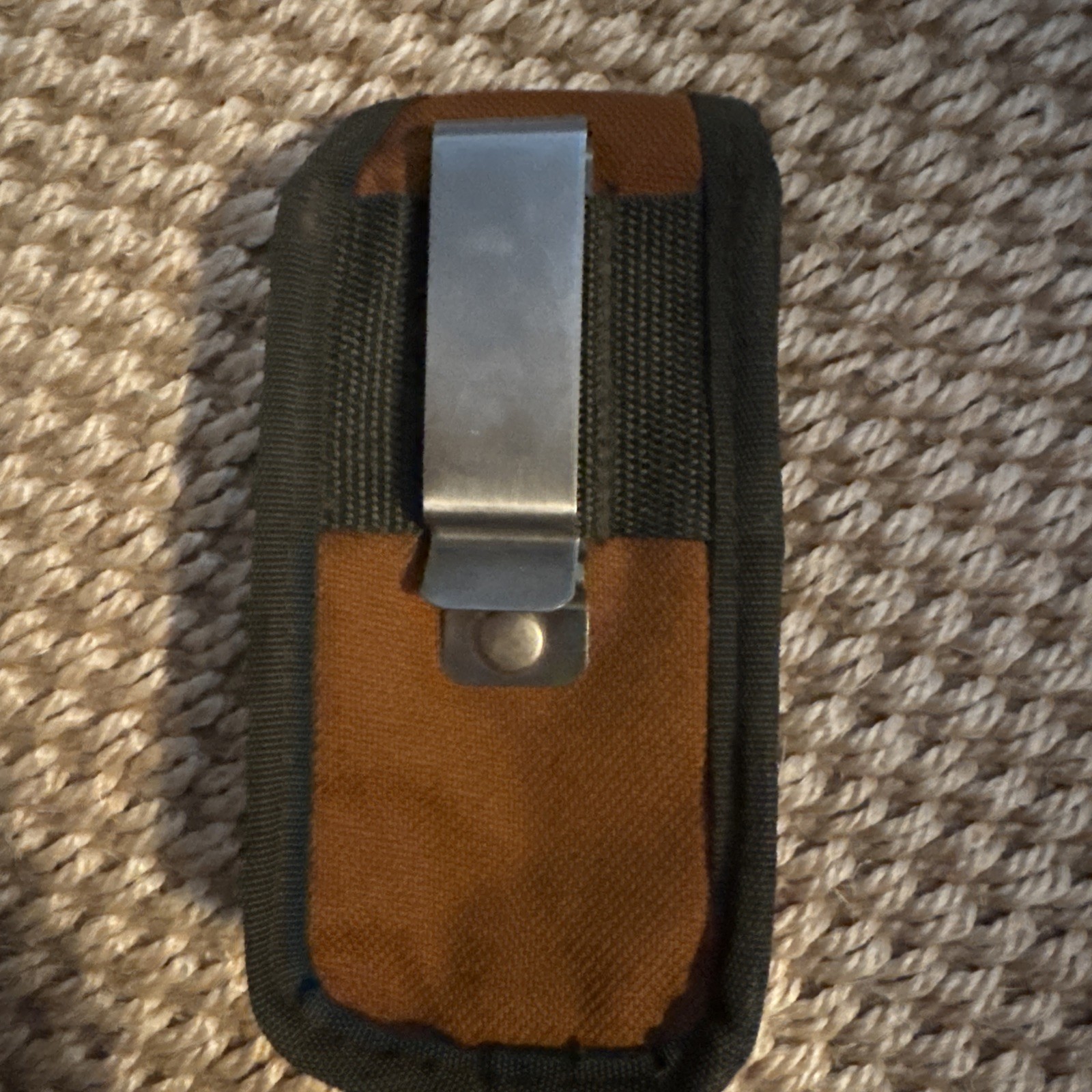 Rare HTF Bucket Boss Clip on Belt Tool Holder Cell Phone Holder Tough Canvas