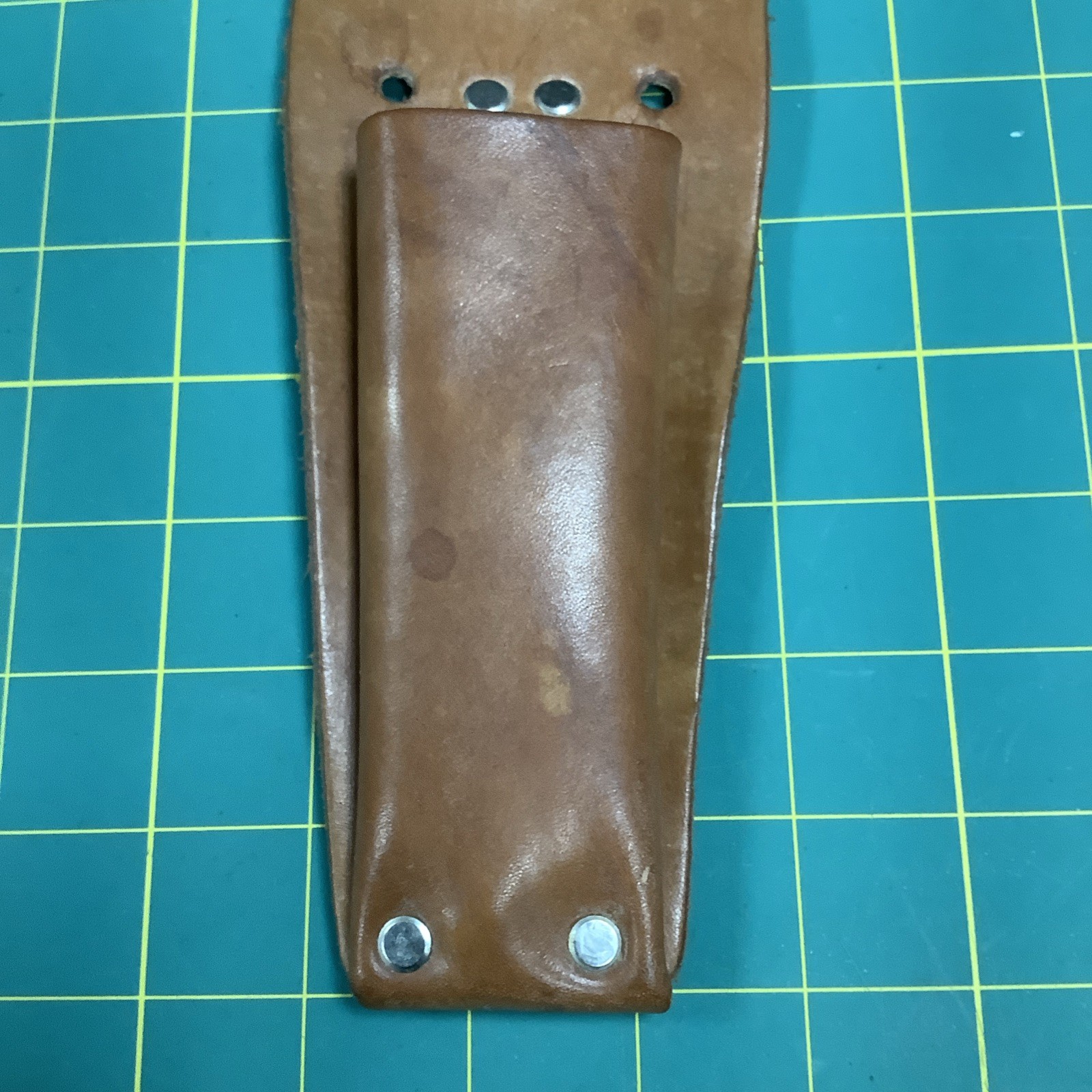 Vintage Rooster Utility Knife Sheath Construction Pouch Leather R-453 Solid