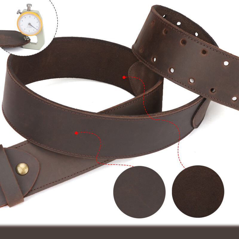 TOURBON Leather Tool Carry Workshop Waist Belt 2″ Double Roller Buckle Rig Belt