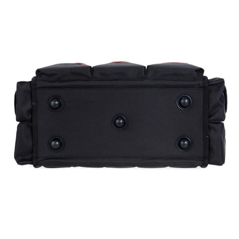 16in Open Top Tool Tote Durable Tool Bag W/ 20 Pockets & Foam Grip Handle Black