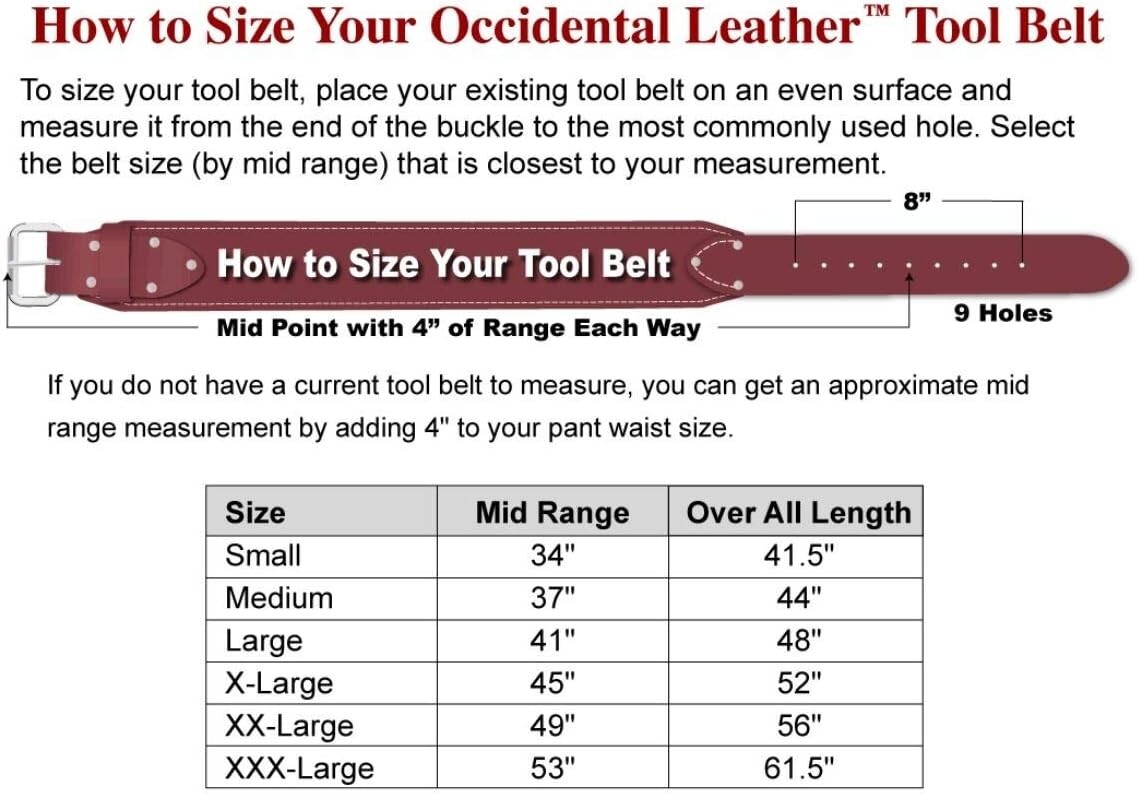 Occidental Leather 8087LG OxyLights™ Driver Set, Belt Size Large