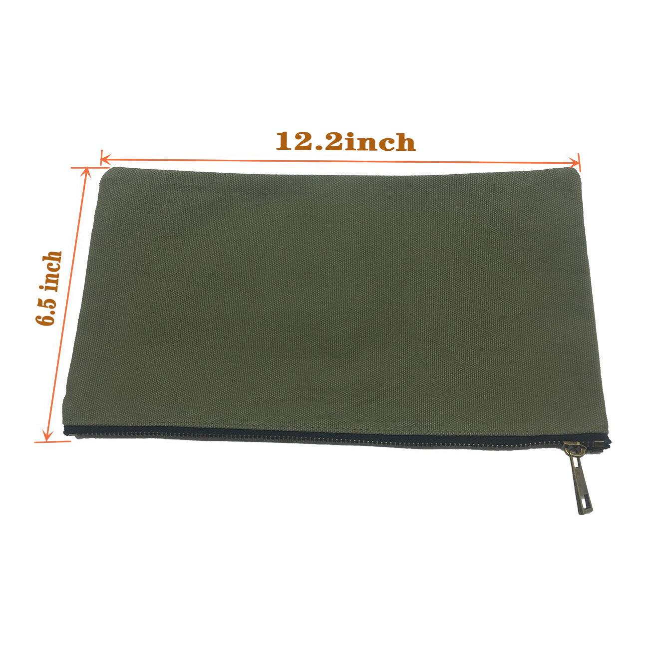 50PCS Small easy carry Canvas Tool Bag Metal Zippers Multi Purpose 12.2x 6.5inch