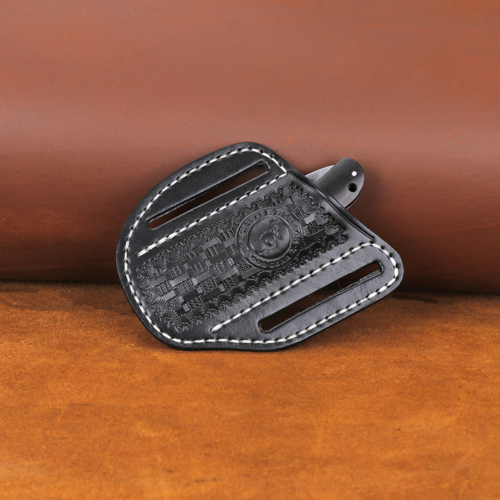 Tourbon Leather Folding Knife Sheath Belt Tool Carry Pouch Knives Case