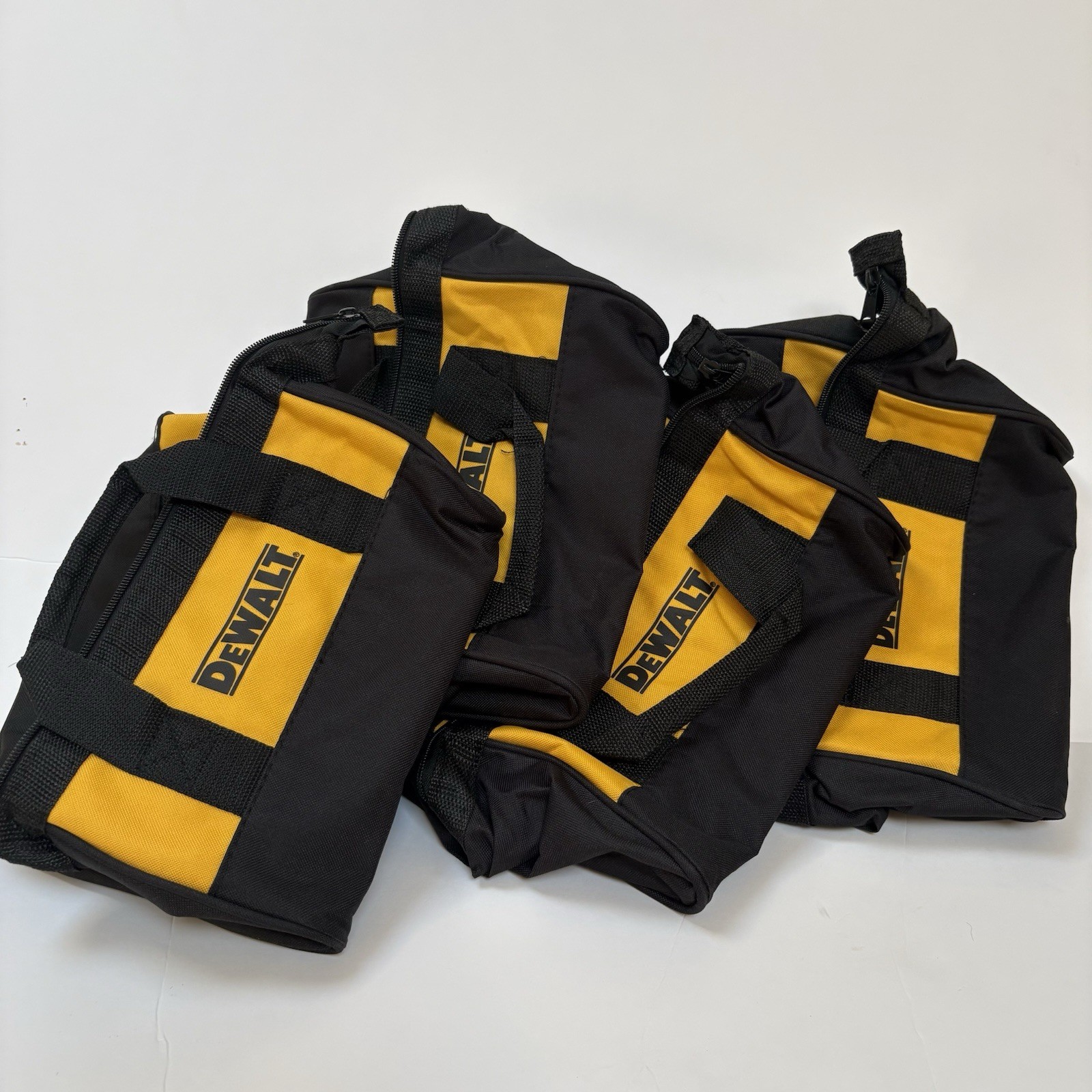 4 DeWalt Tool Bags Small 11″x9″x7″ Canvas Carrying Bag w/ Zipper Lot Of Four