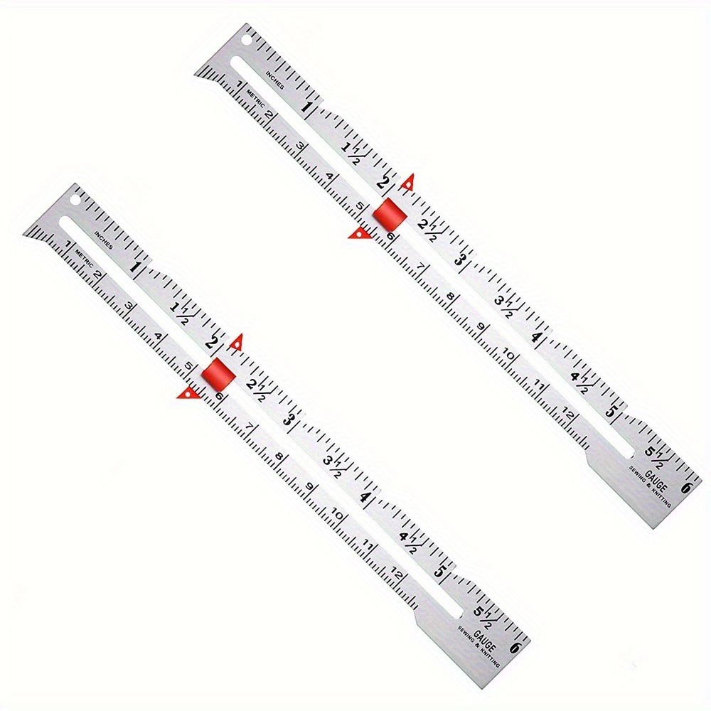 Lightweight Plastic Sewing Gauge, Portable & Versatile, for Quick Measurements