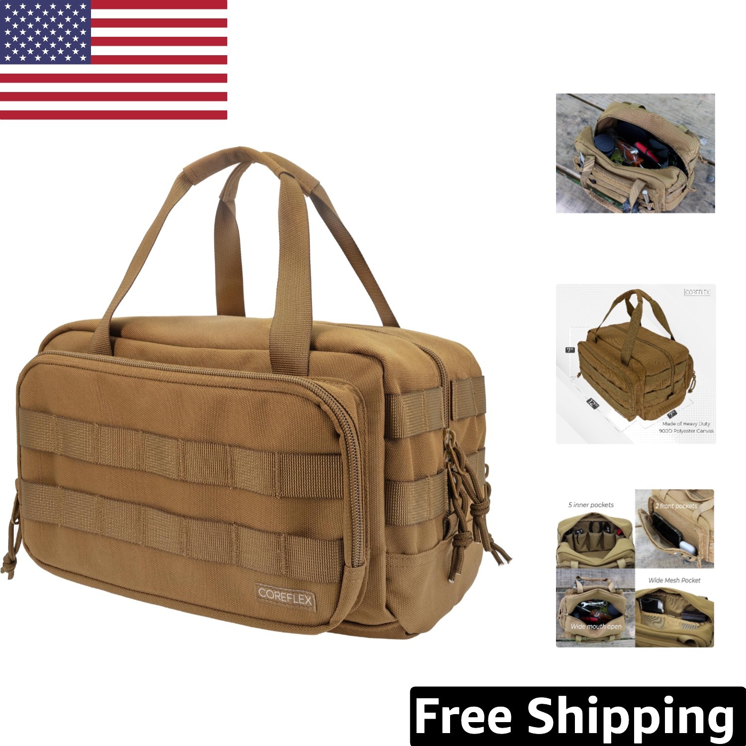 12-Inch Heavy-Duty Tool Bag – Multipurpose EDC Gear Organizer for Professionals