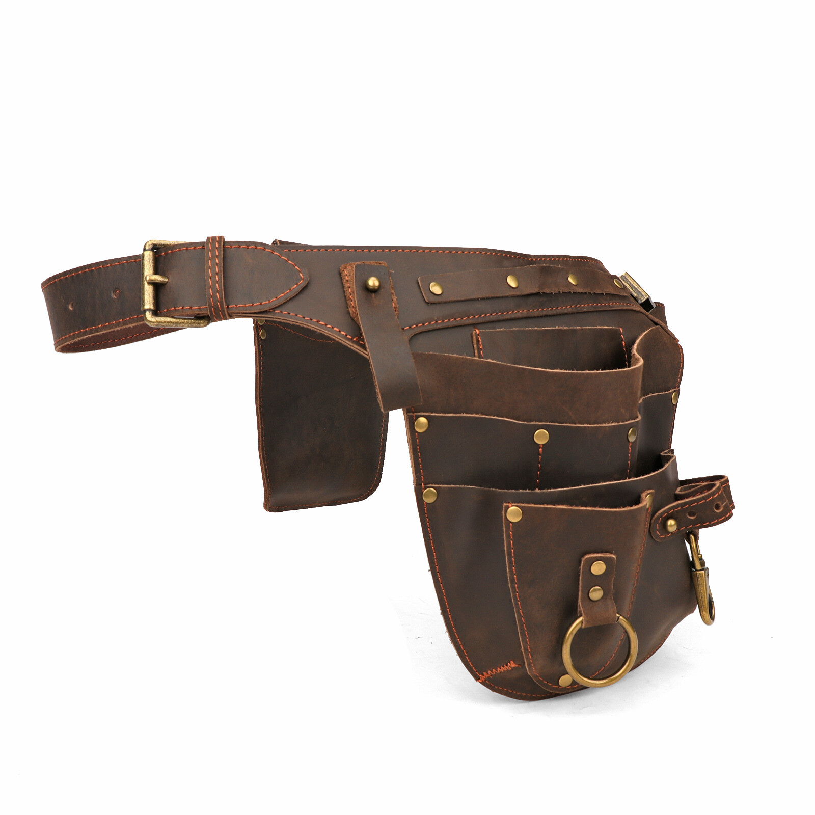 Leather Gardener Tools Belt Pouch Pruner Plier Holster Fruit Picking Hanging Bag