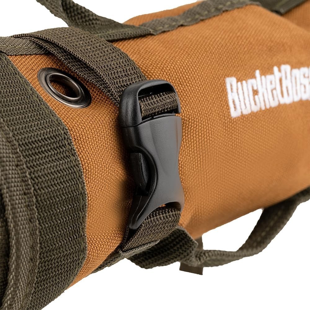 Functional Tool Roll with 6 Zippered Compartments for Organized Tool Transport