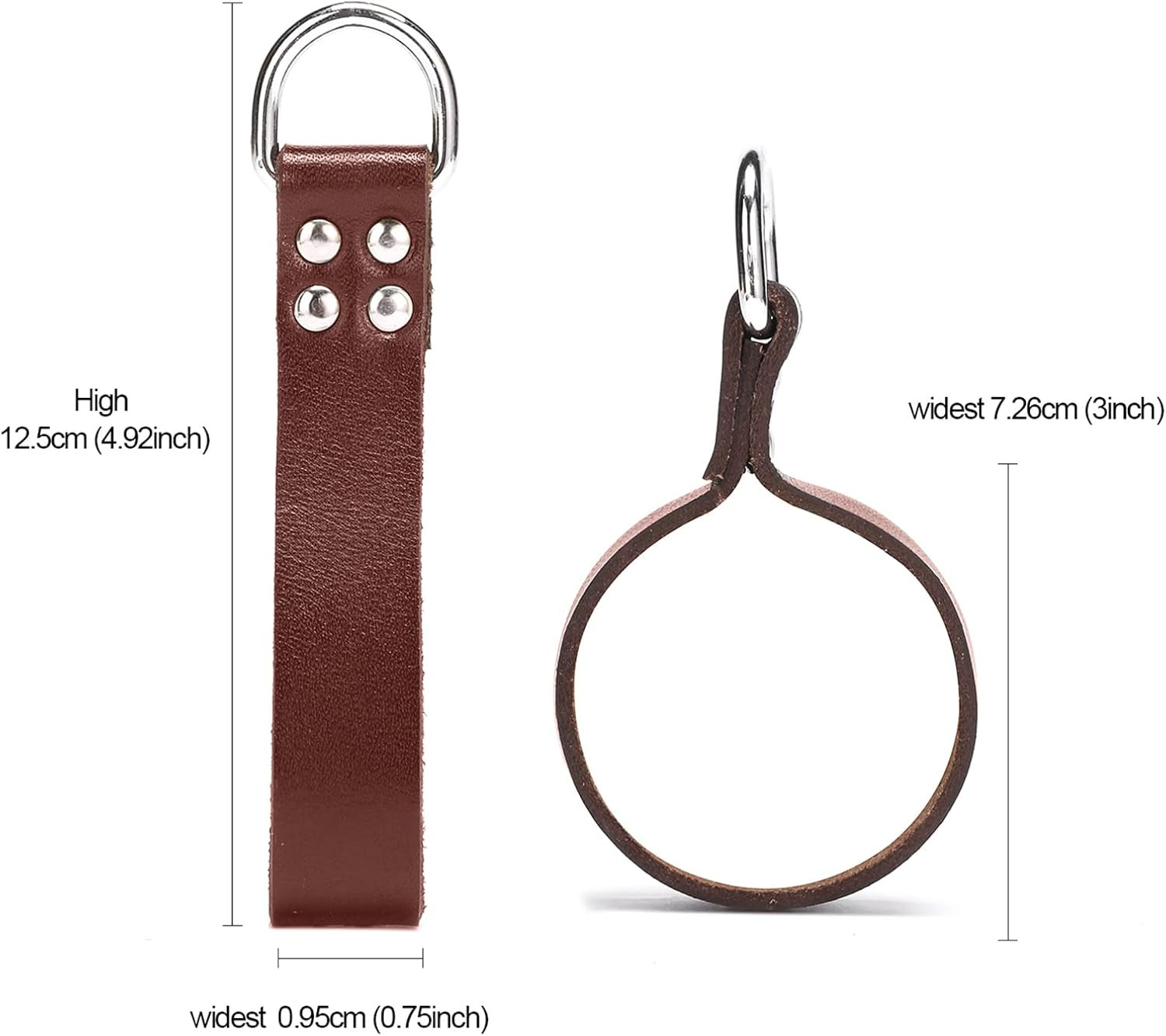 Leather Tool Belt Suspender Loops Heavy Duty Strap Connectors Accessories (Attac